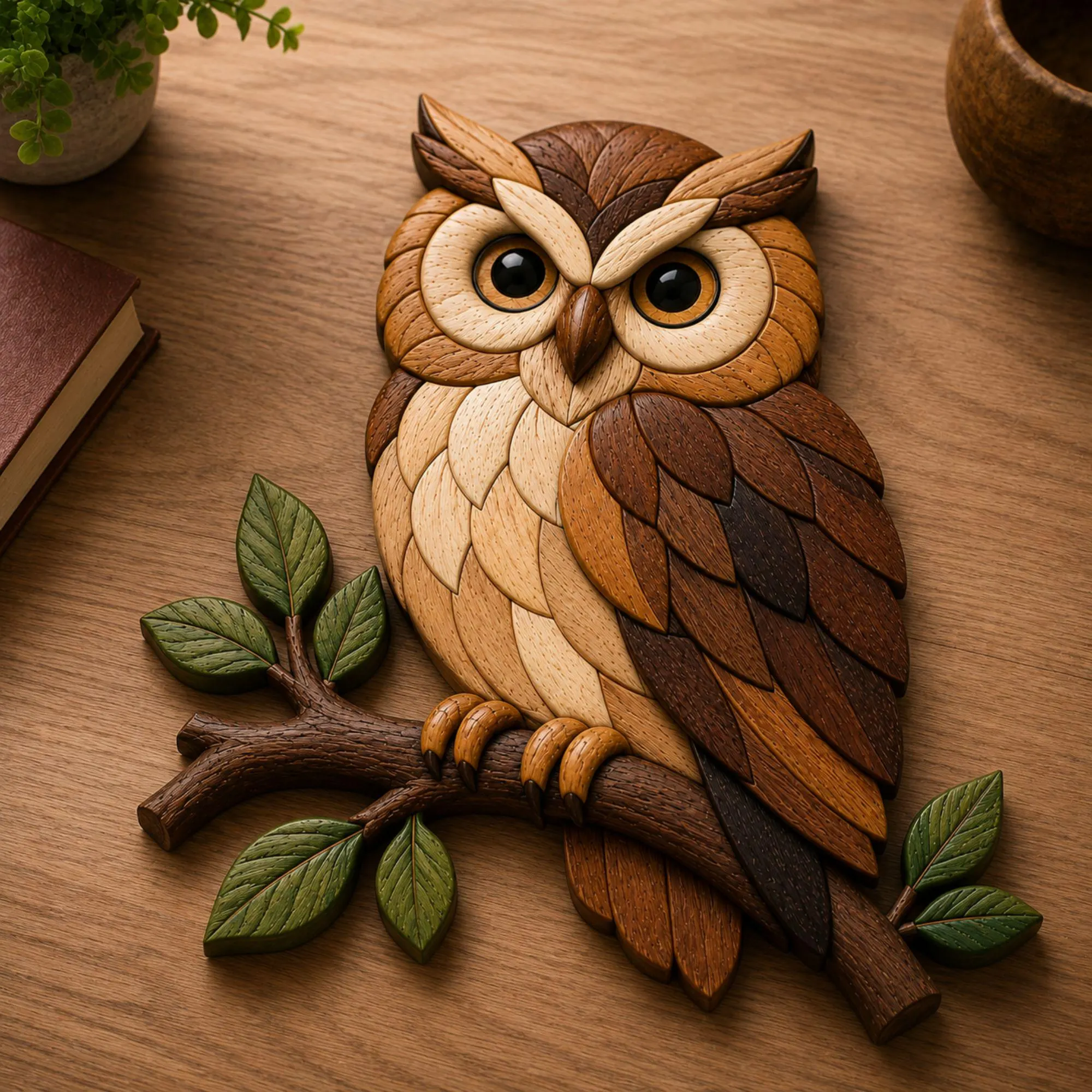 Owl Intarsia Pattern | Scroll Saw Wall Art | 3D wood craft | Beginner Friendly | Digital Download