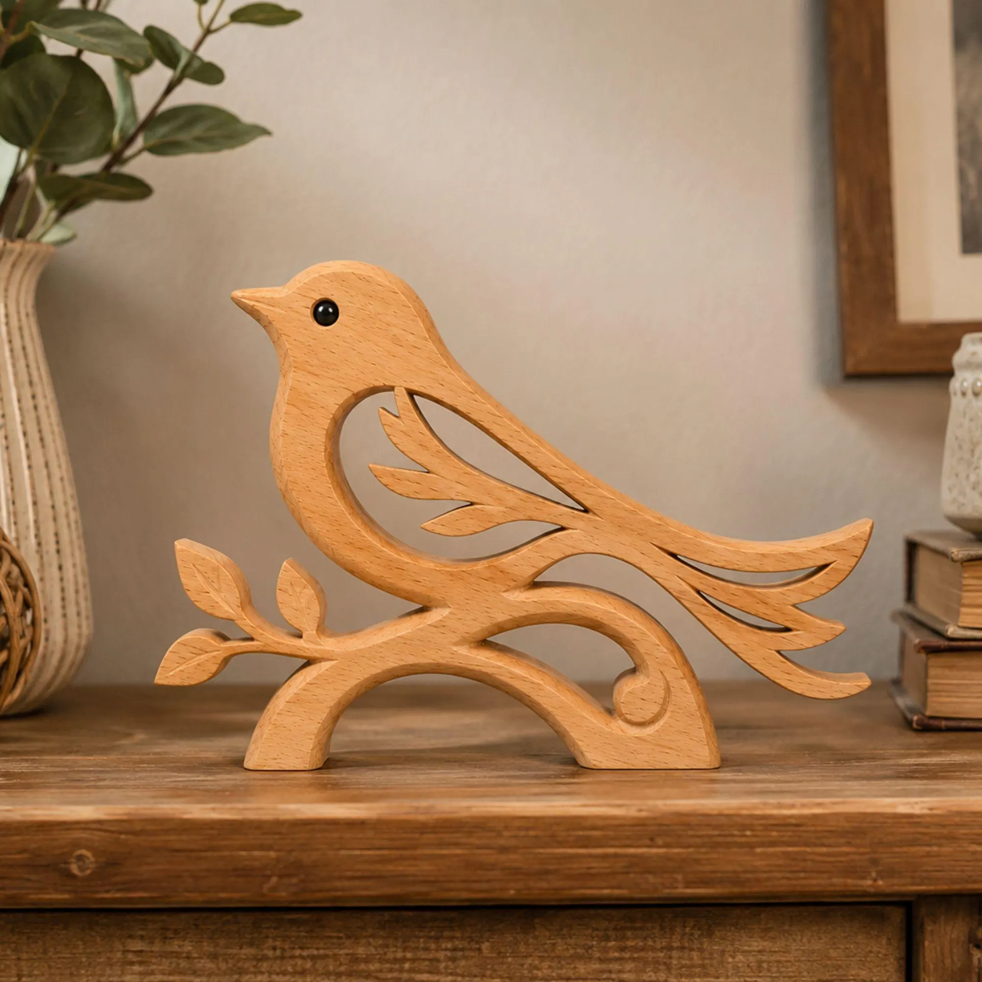 Wooden Bird Sculpture Pattern | Freestanding Nature Wood Art | Digital Download | 3D Wood Craft