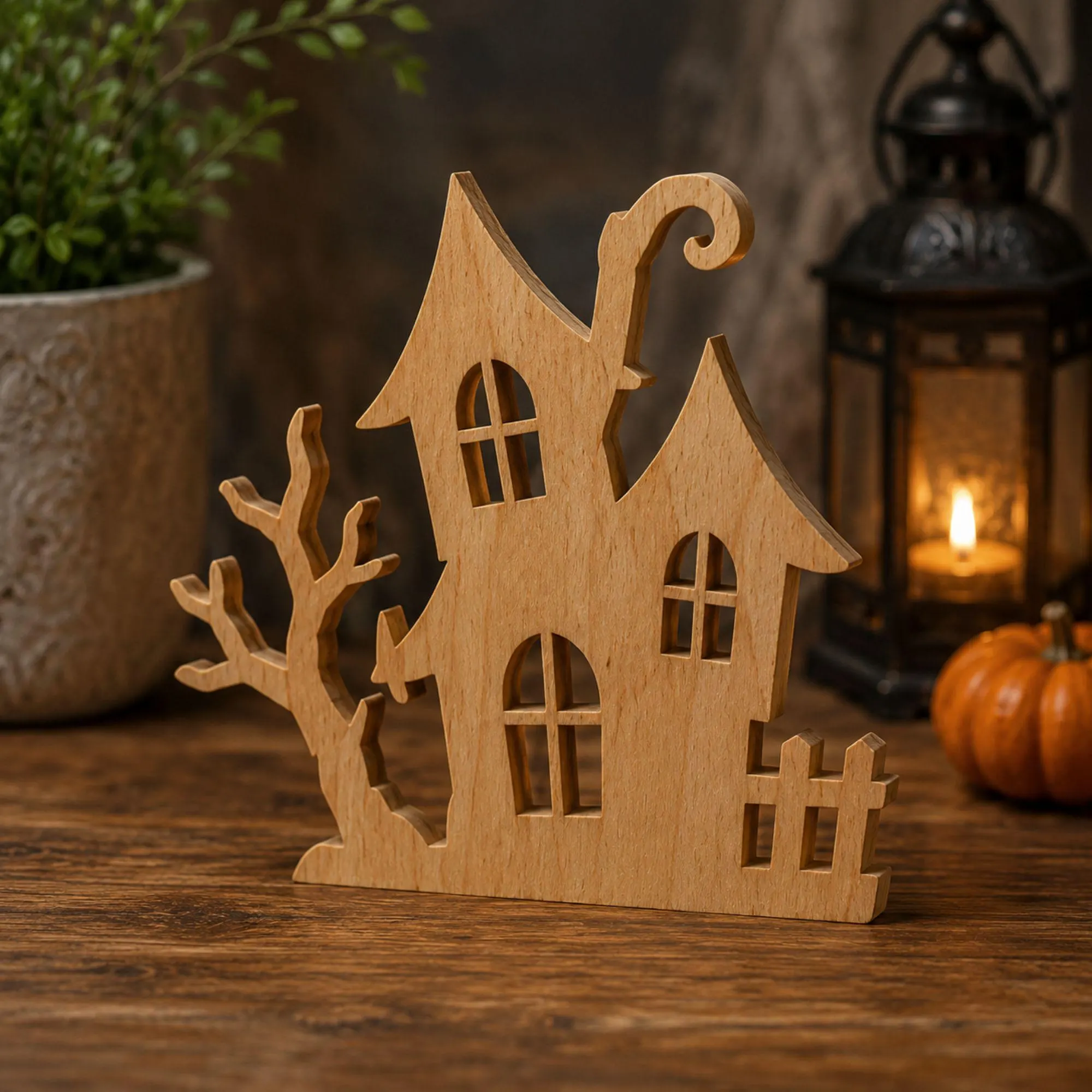 Haunted House Scroll Saw Pattern, Spooky Hut Woodworking Plan (Digital Download)